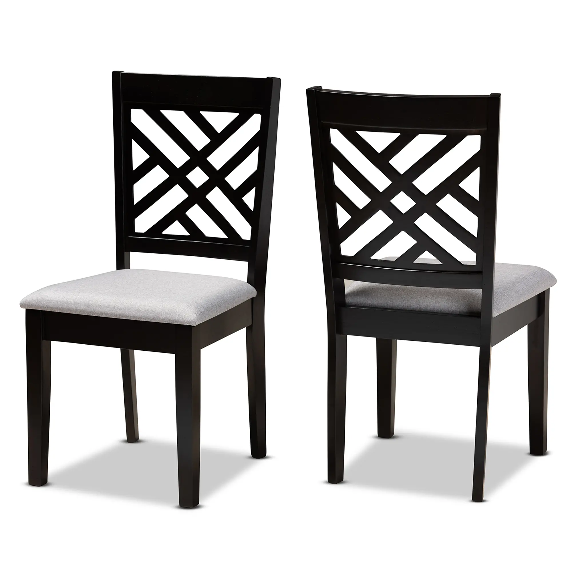 162-10526-RCW Aubrie Dark Brown Upholstered Dining Room Chair (Set of 2)-1