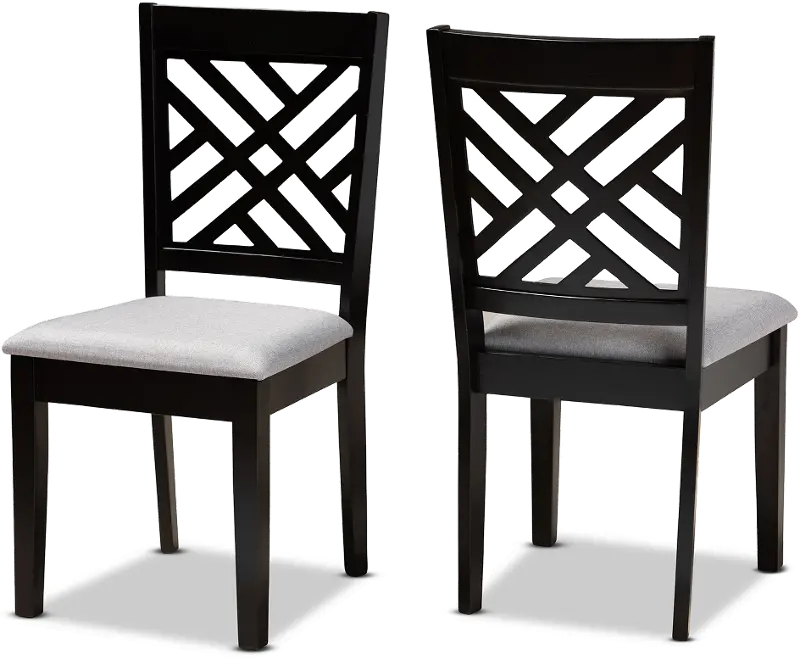 Aubrie Dark Brown Upholstered Dining Room Chair (Set of 2)