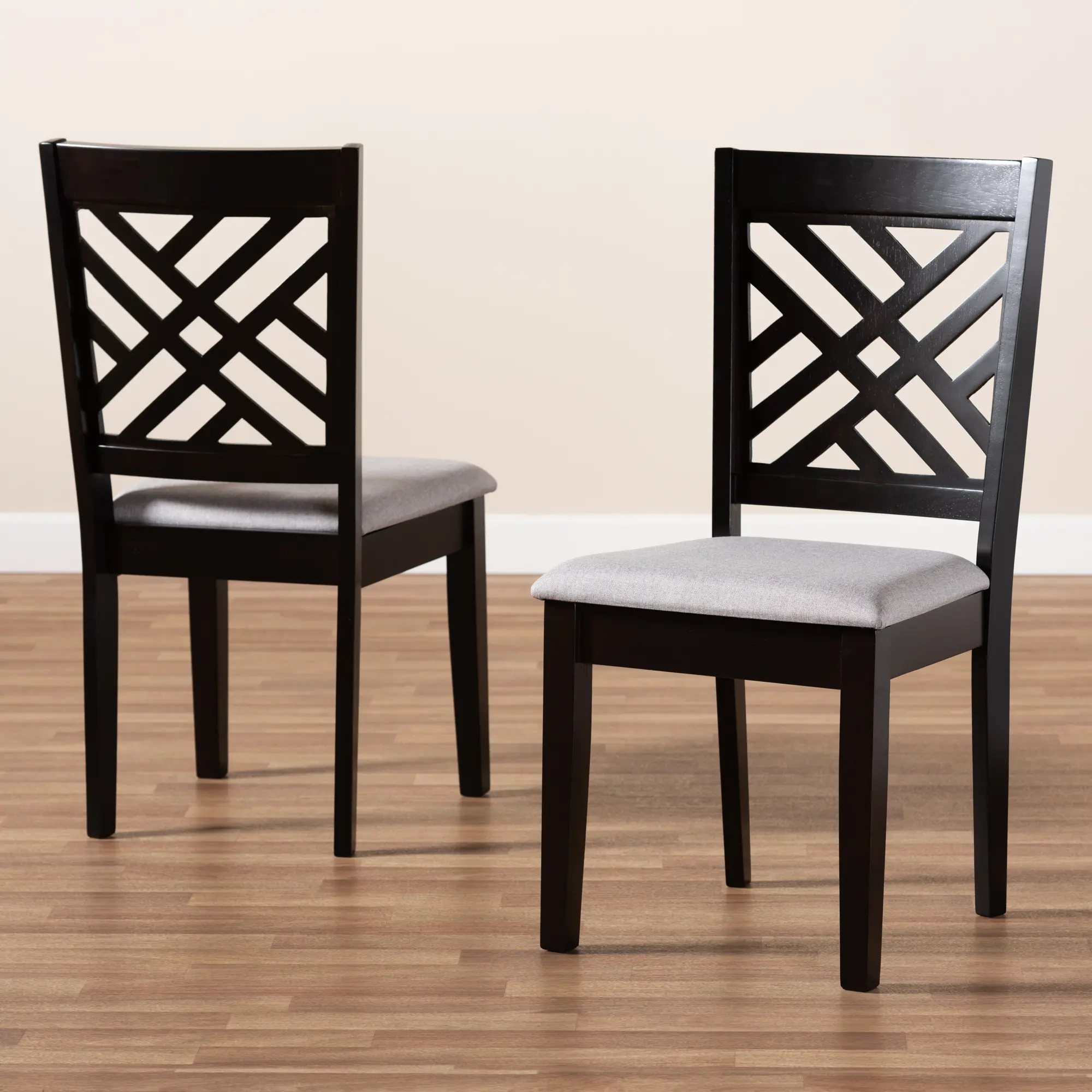 162-10526-RCW Aubrie Dark Brown Upholstered Dining Room Chair (Set of 2)-3