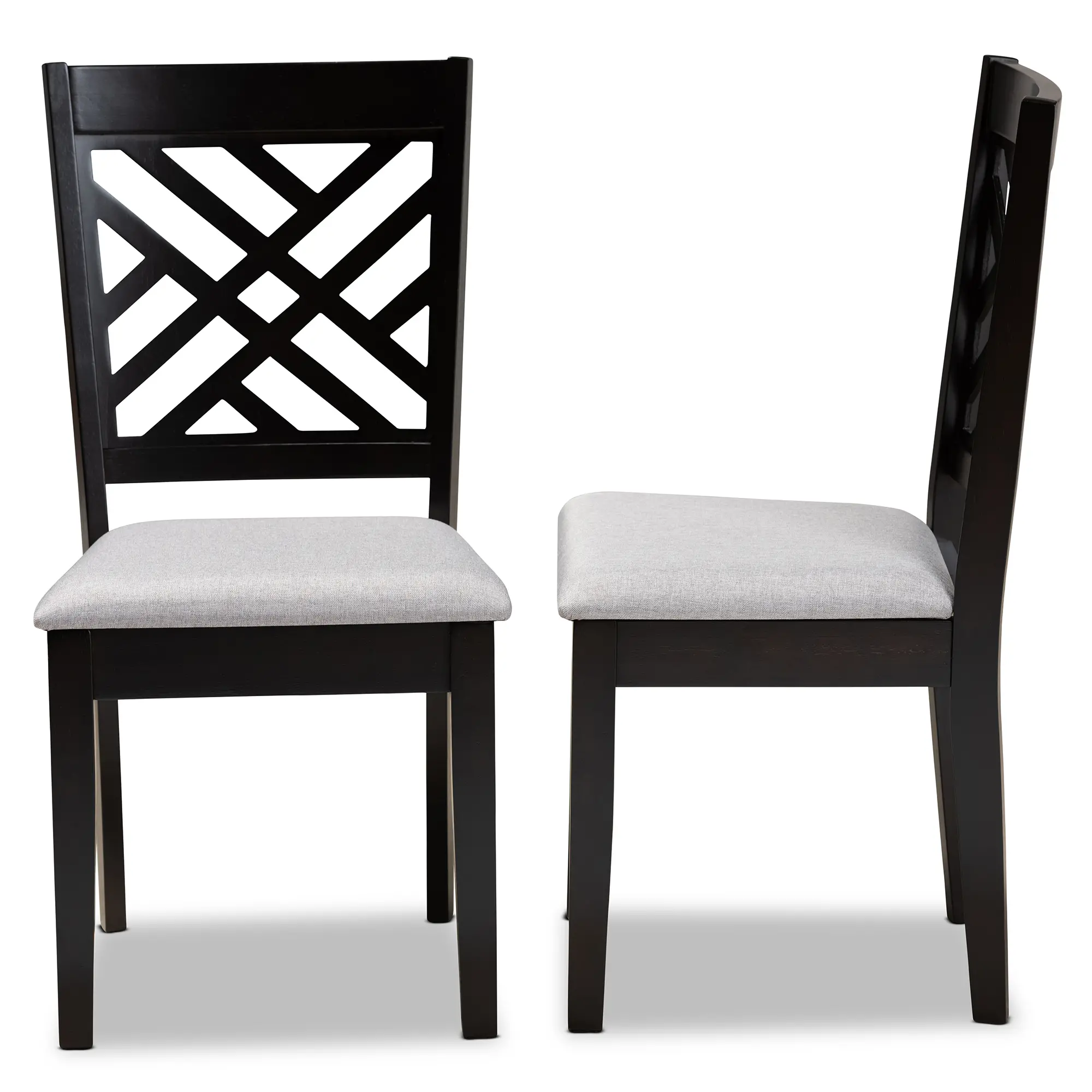 162-10526-RCW Aubrie Dark Brown Upholstered Dining Room Chair (Set of 2)-5