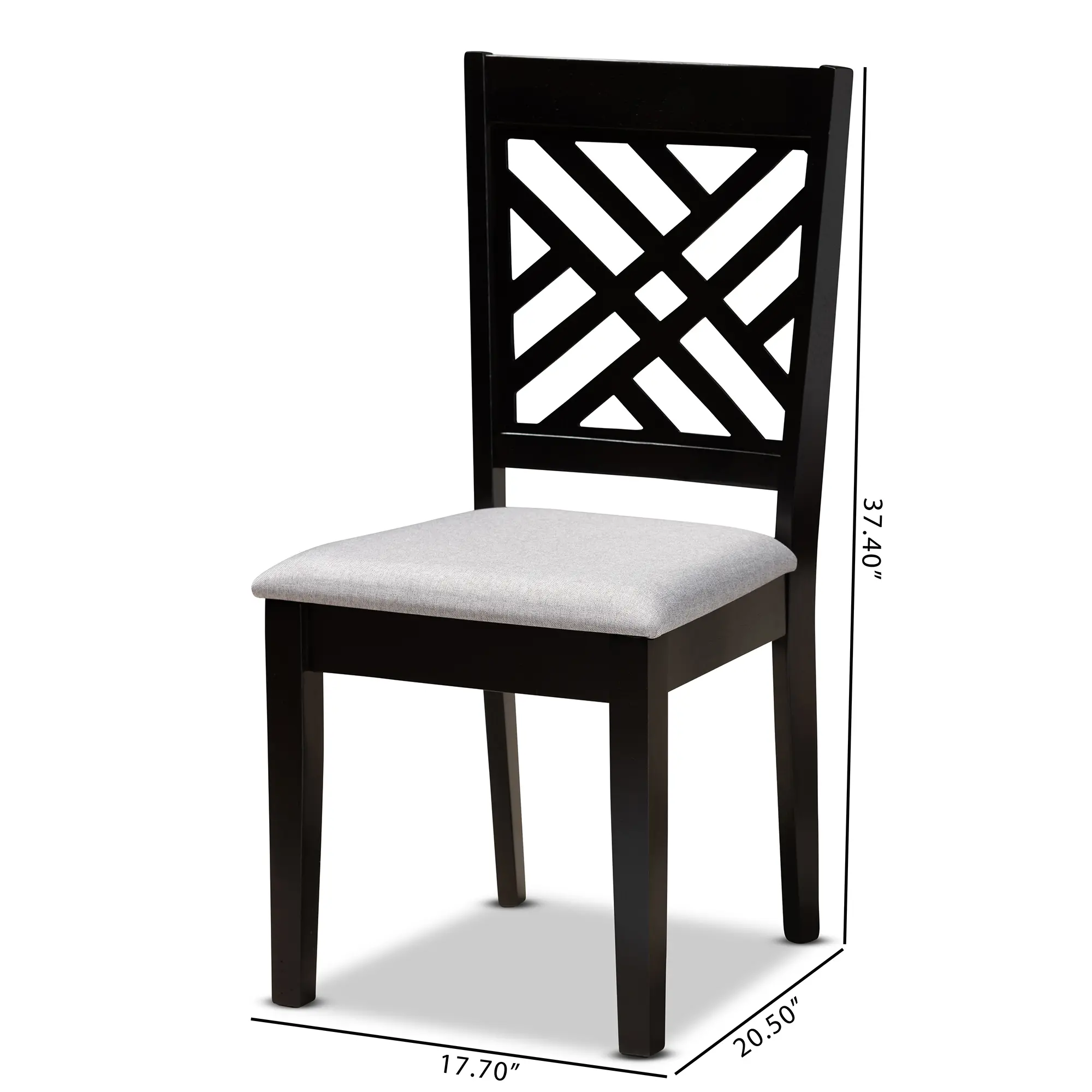 162-10526-RCW Aubrie Dark Brown Upholstered Dining Room Chair (Set of 2)-7