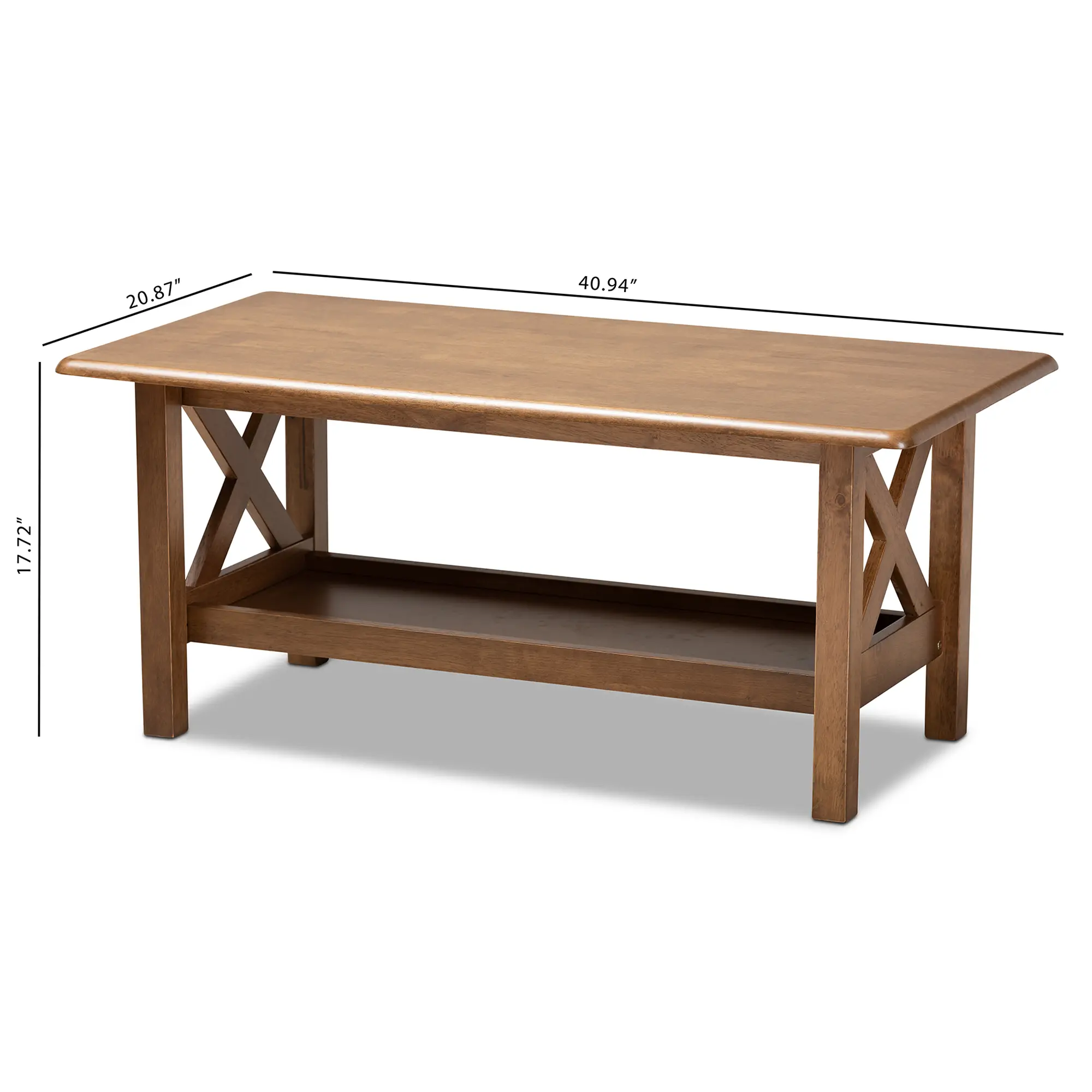 162-10335-RCW Traditional Walnut Rectangular Wood Coffee Table-3
