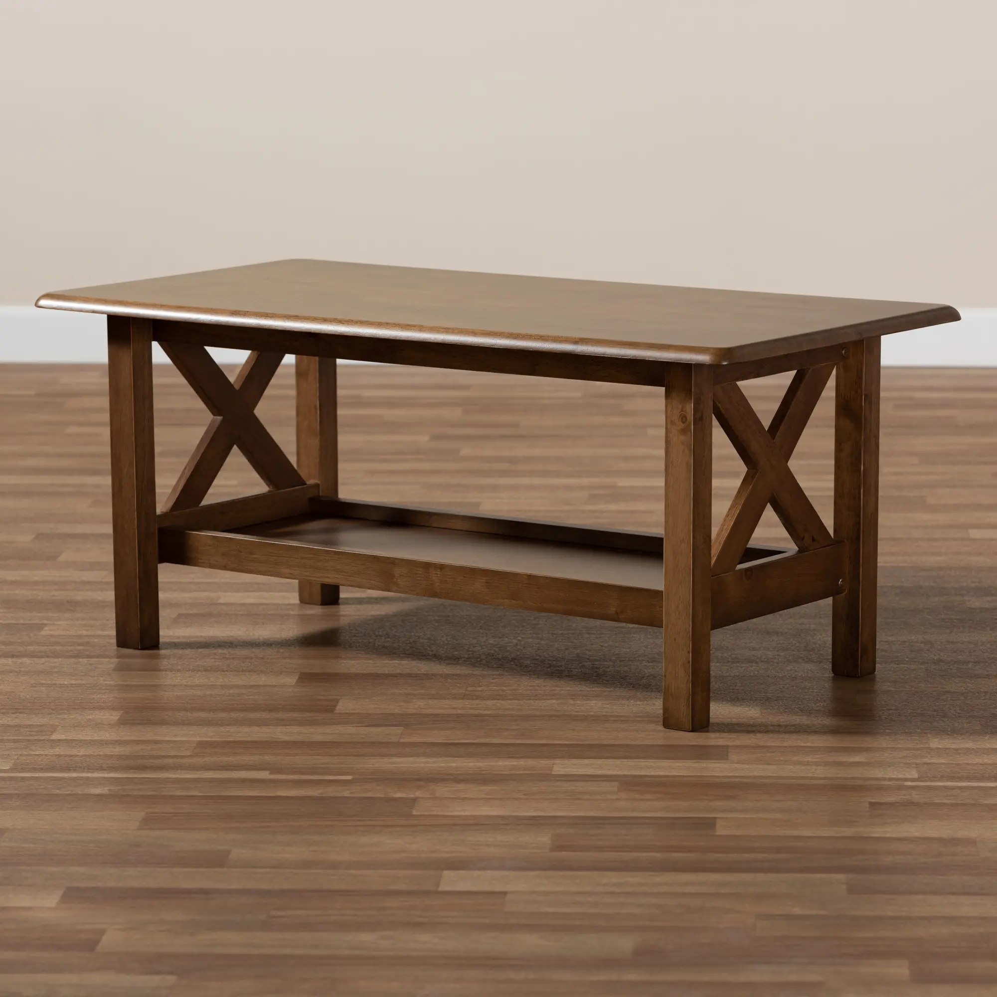 162-10335-RCW Traditional Walnut Rectangular Wood Coffee Table-8