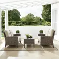 KO70212LB-OL Rockport Oatmeal 3 pc Patio Loveseat Set