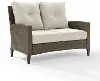 CO7161-LB Rockport Beige and Wicker Patio Loveseat