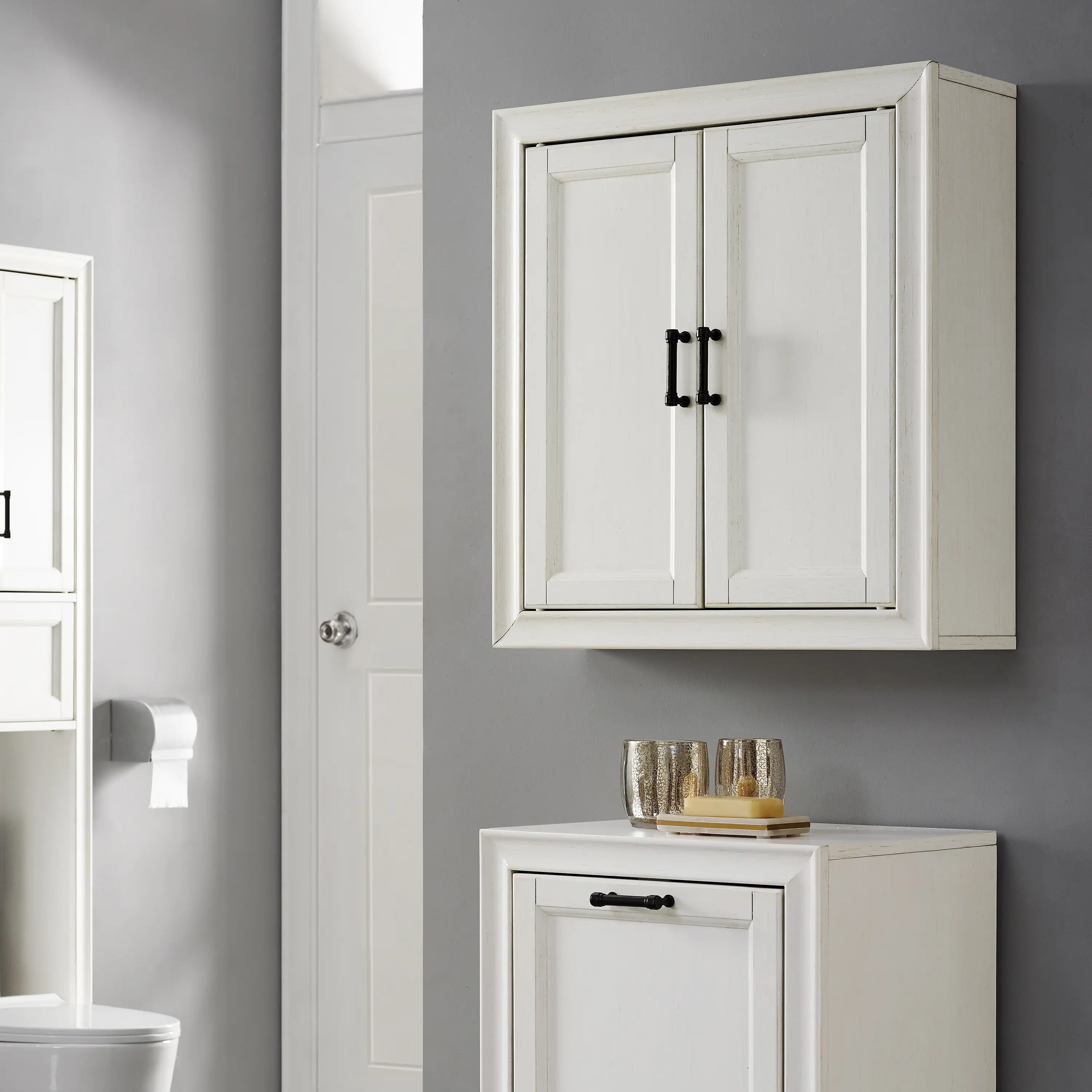 CF7012-WH Tara Cottage White Wall Cabinet-1
