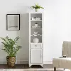 CF7011-WH Tara Cottage White Linen Cabinet