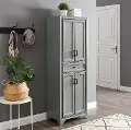 CF3111-GY Tara Transitional Distressed Gray Tall Storage Pantry