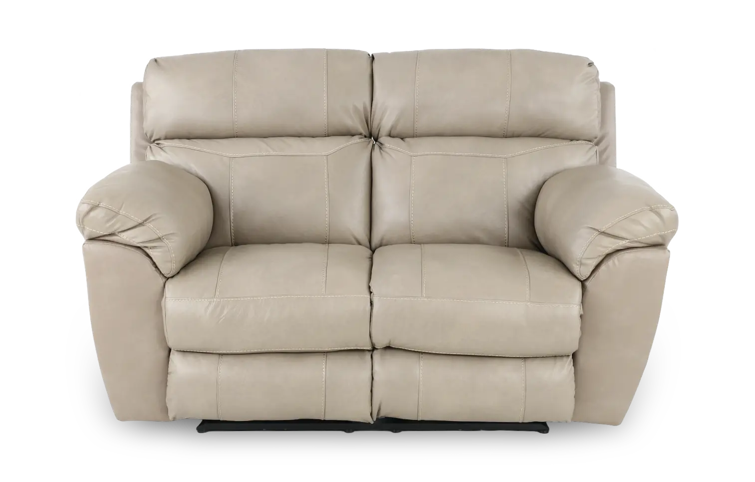 64072 Costa Putty Beige Leather Lay-Flat Power Reclining Loveseat-1