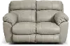 64072 Costa Putty Beige Leather Lay-Flat Power Reclining Loveseat