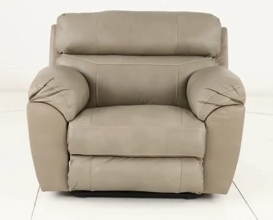 64070-7 Costa Putty Beige Leather Lay-Flat Power Recliner-11