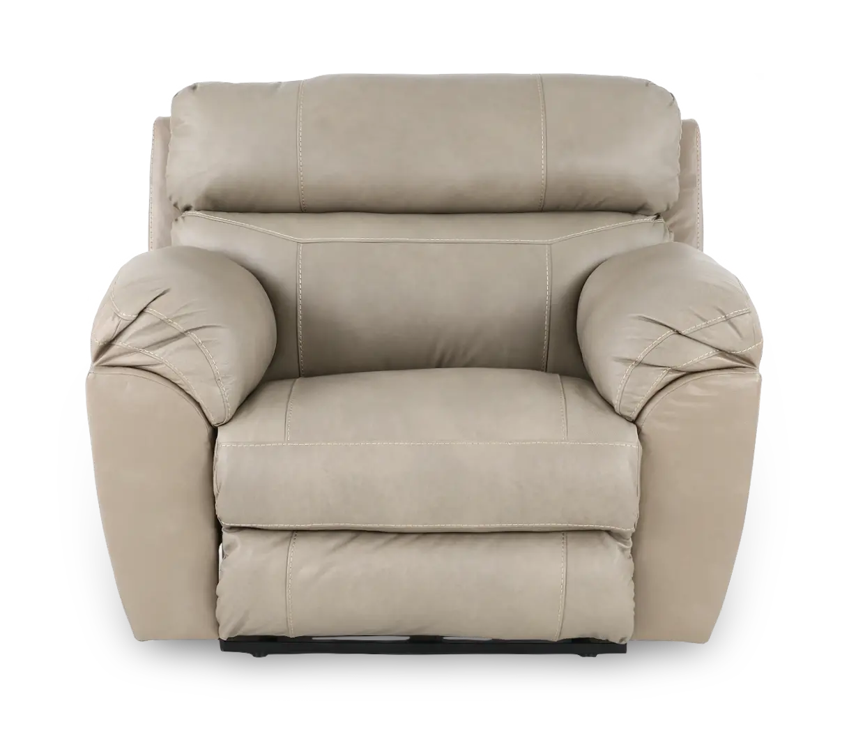 64070-7 Costa Putty Beige Leather Lay-Flat Power Recliner-5