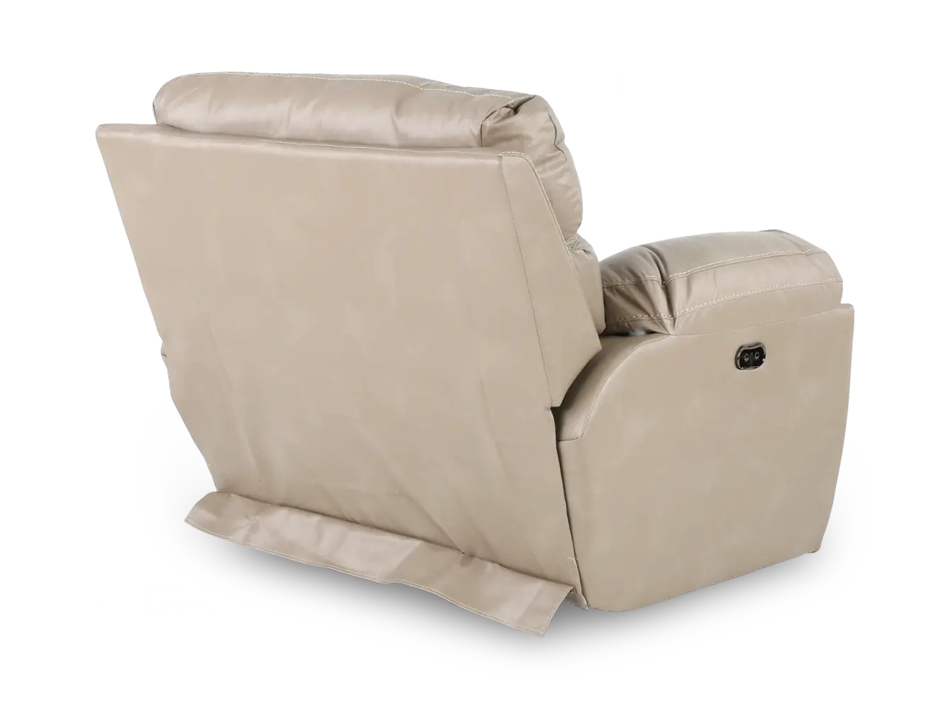64070-7 Costa Putty Beige Leather Lay-Flat Power Recliner-7