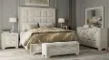 Camila Pearl White 4 Piece Queen Bedroom Set