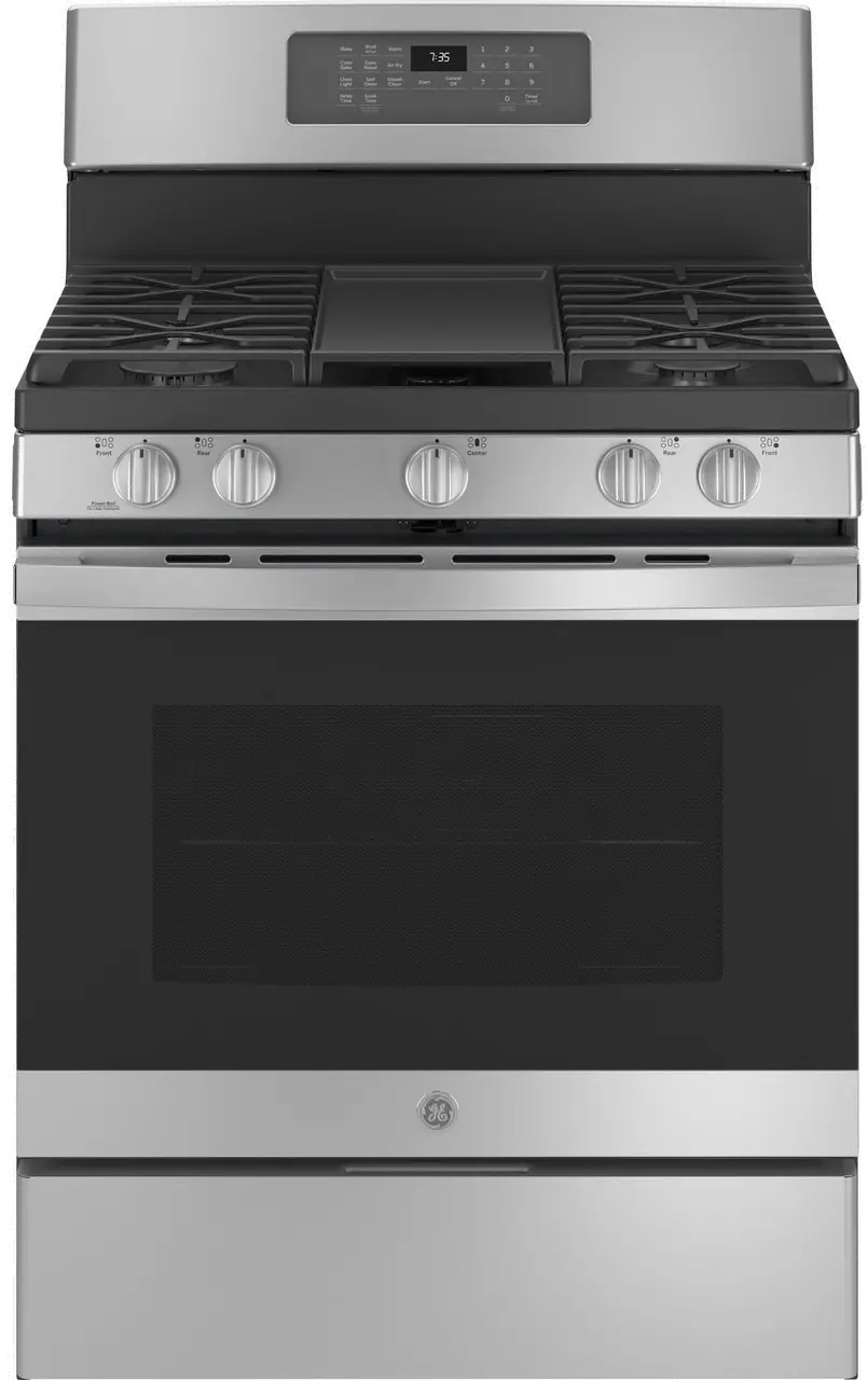 JGB735SPSS GE 5 cu ft Gas Range - Stainless Steel-1