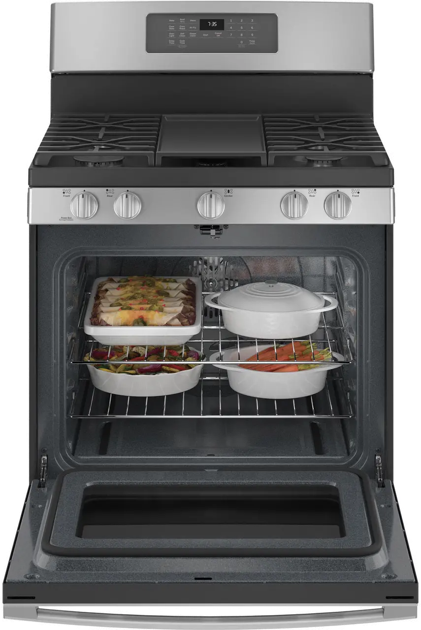 JGB735SPSS GE 5 cu ft Gas Range - Stainless Steel-2