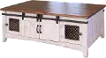 Pueblo Rustic White Coffee Table