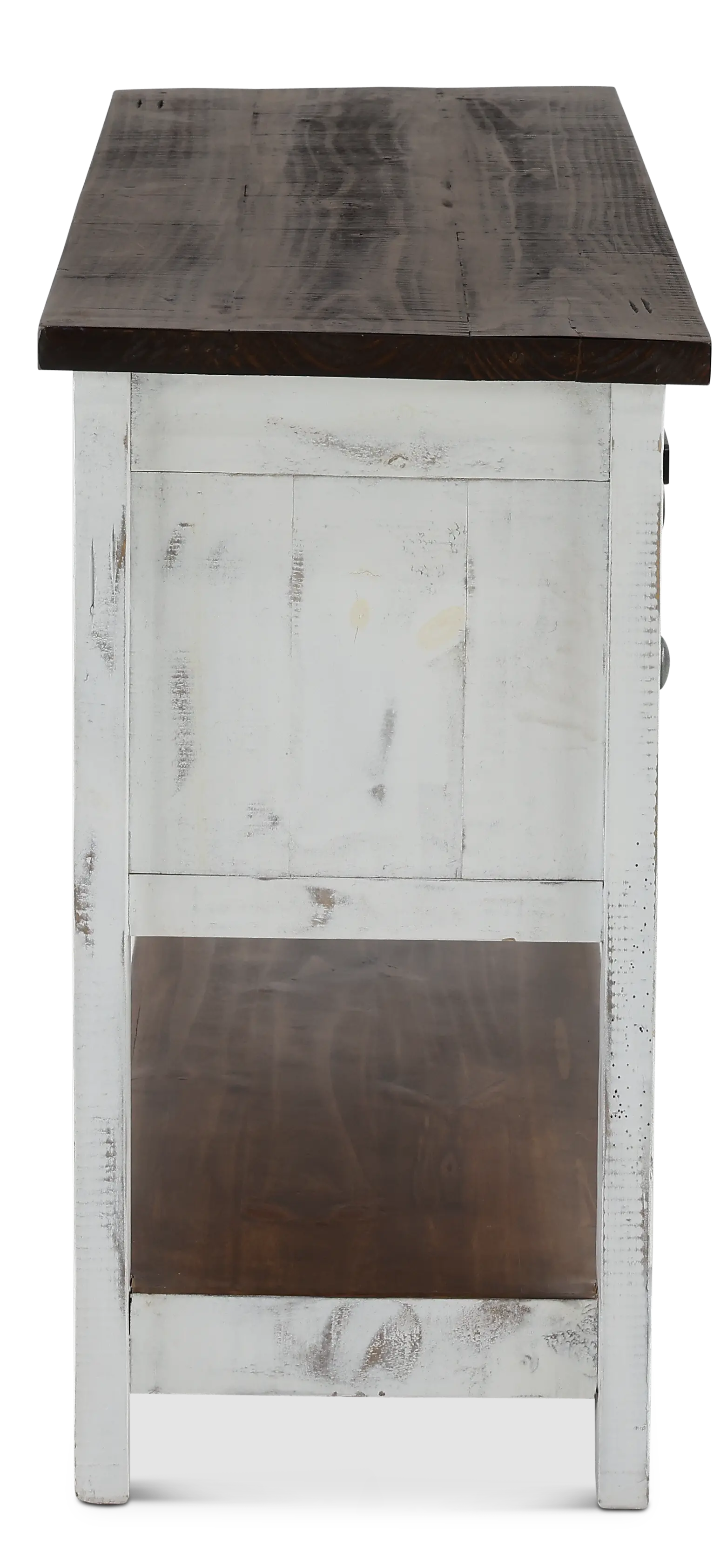 Pueblo Rustic White Console Table-6