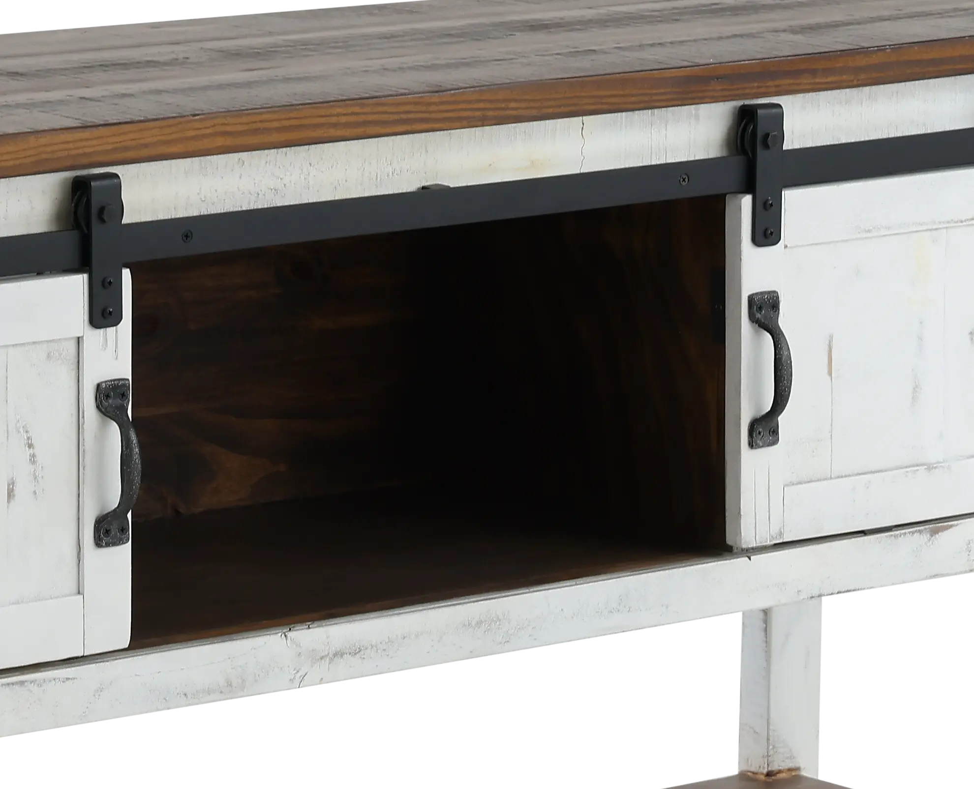 Pueblo Rustic White Console Table-7