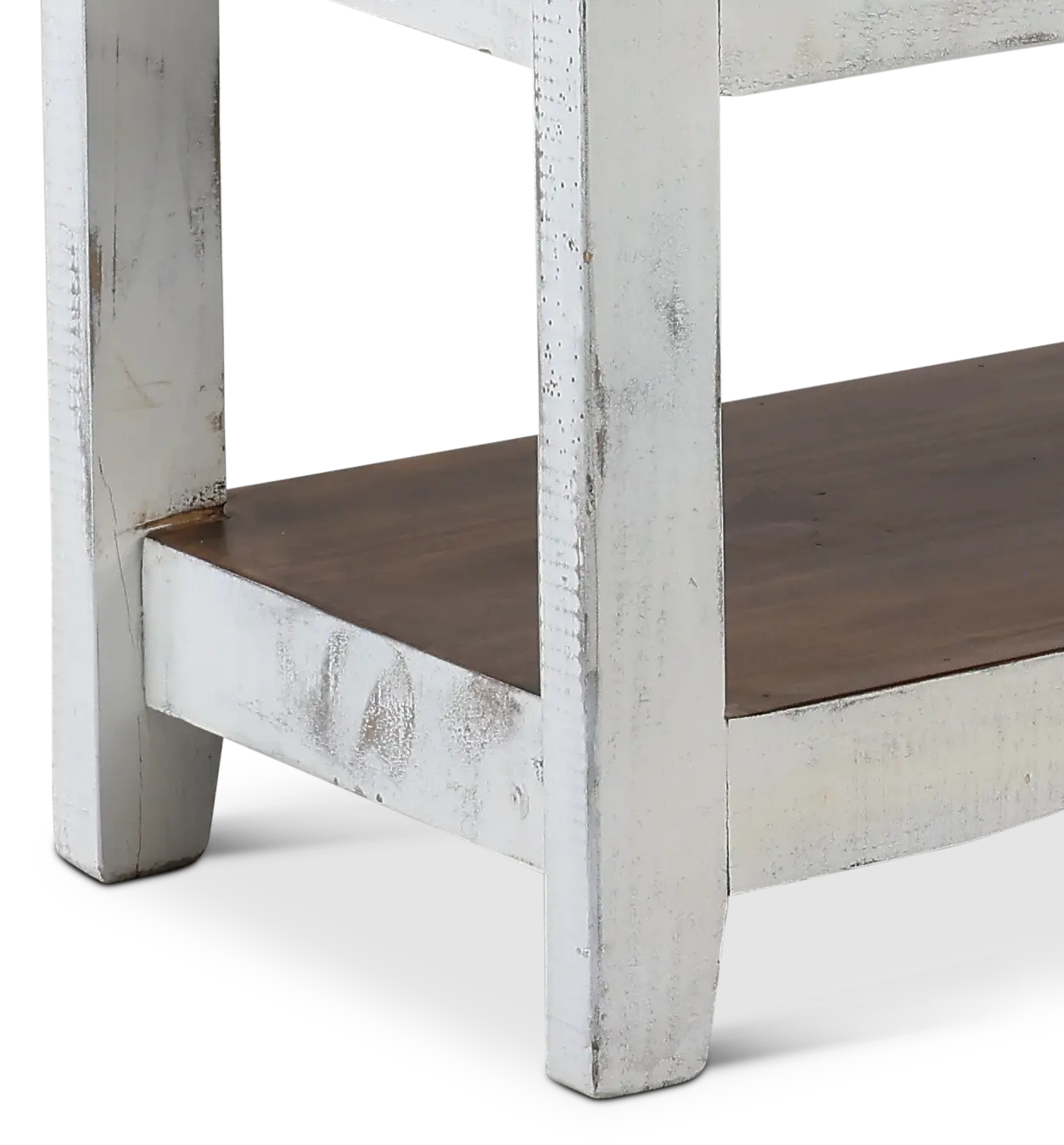 Pueblo Rustic White Console Table-8