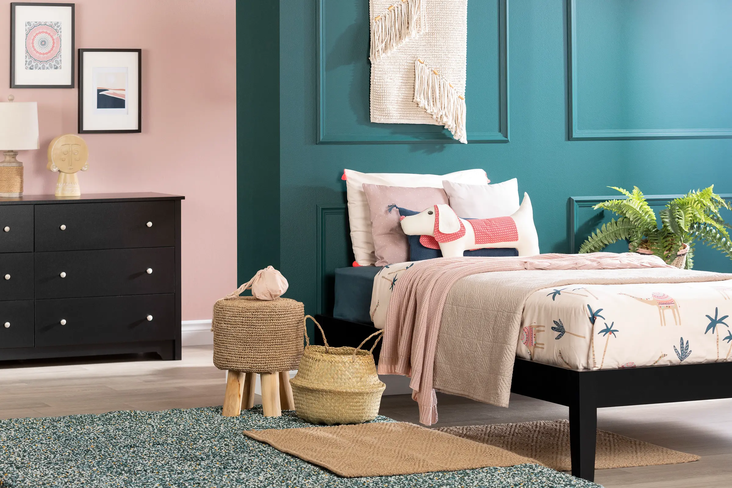 12481 Twin Black Platform Bed- Vito-5