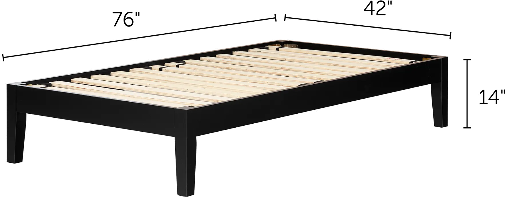 12481 Twin Black Platform Bed- Vito-6