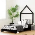 12551 Sweedi Black Twin Bed with House Headboard - South Shore