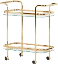 12879 Maliza Gold Glass Bar Cart - South Shore