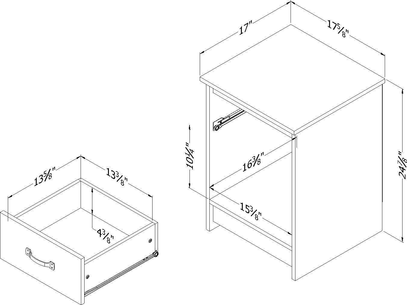 13124 Tassio Norkdi Oak 1 Drawer Nightstand - South Shore-8