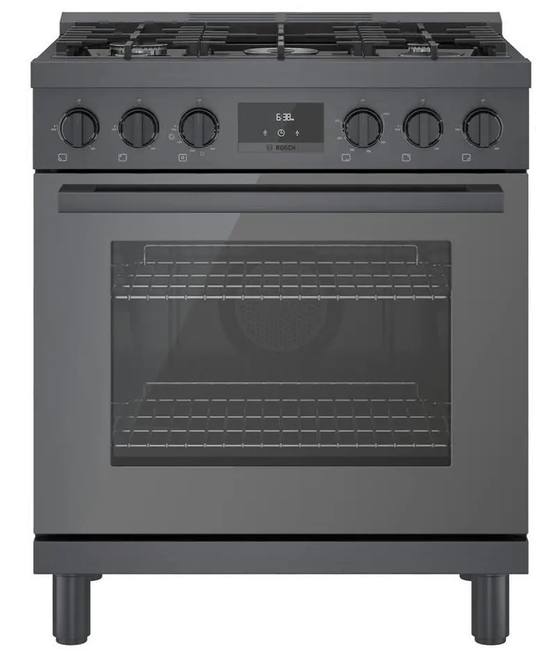 Bosch 800 Series 3.6 cu ft Gas Range - Black Stainless Steel 30 Inch