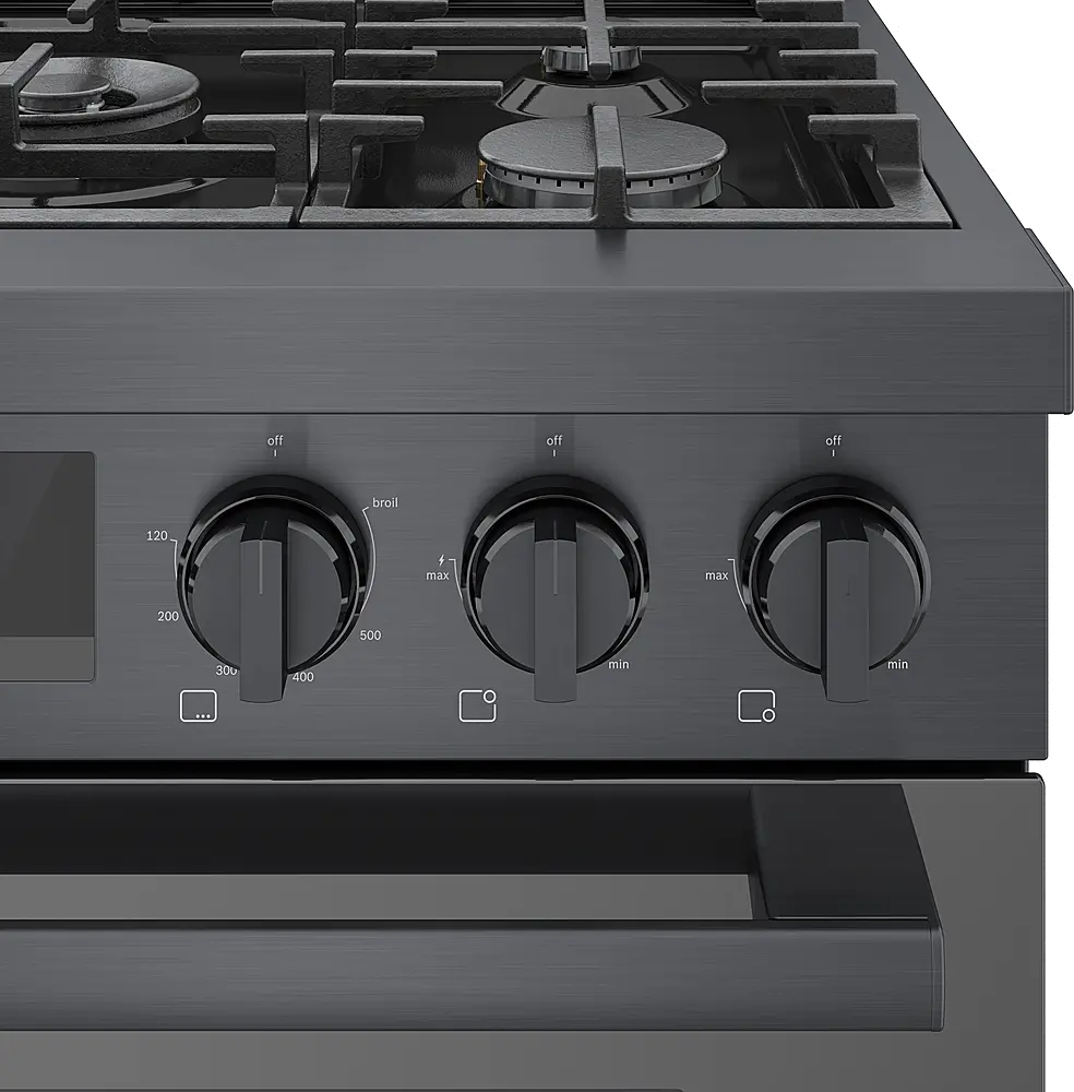 HGS8045UC Bosch 800 Series 3.6 cu ft Gas Range - Black Stainless Steel 30 Inch-4