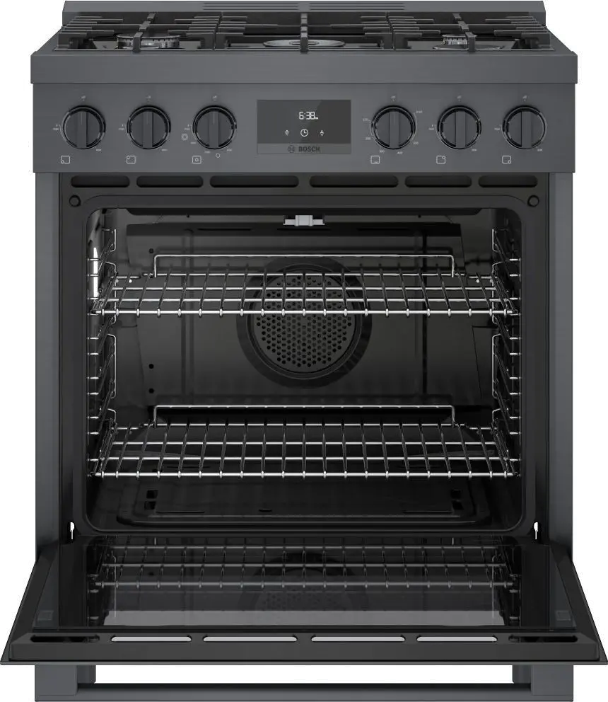 HGS8045UC Bosch 800 Series 3.6 cu ft Gas Range - Black Stainless Steel 30 Inch-5