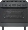 HGS8645UC Bosch 800 Series 3.4 cu ft Gas Range - Black Stainless Steel 36 Inch