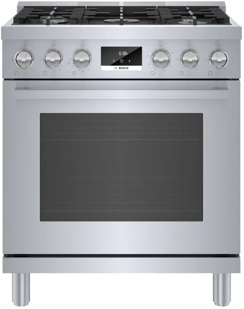 Bosch 800 3.9 cu ft Dual Fuel Range - Stainless Steel