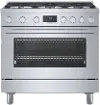 HDS8655U Bosch 800 Freestanding Dual Fuel Range - 36 Inch, Stainless Steel