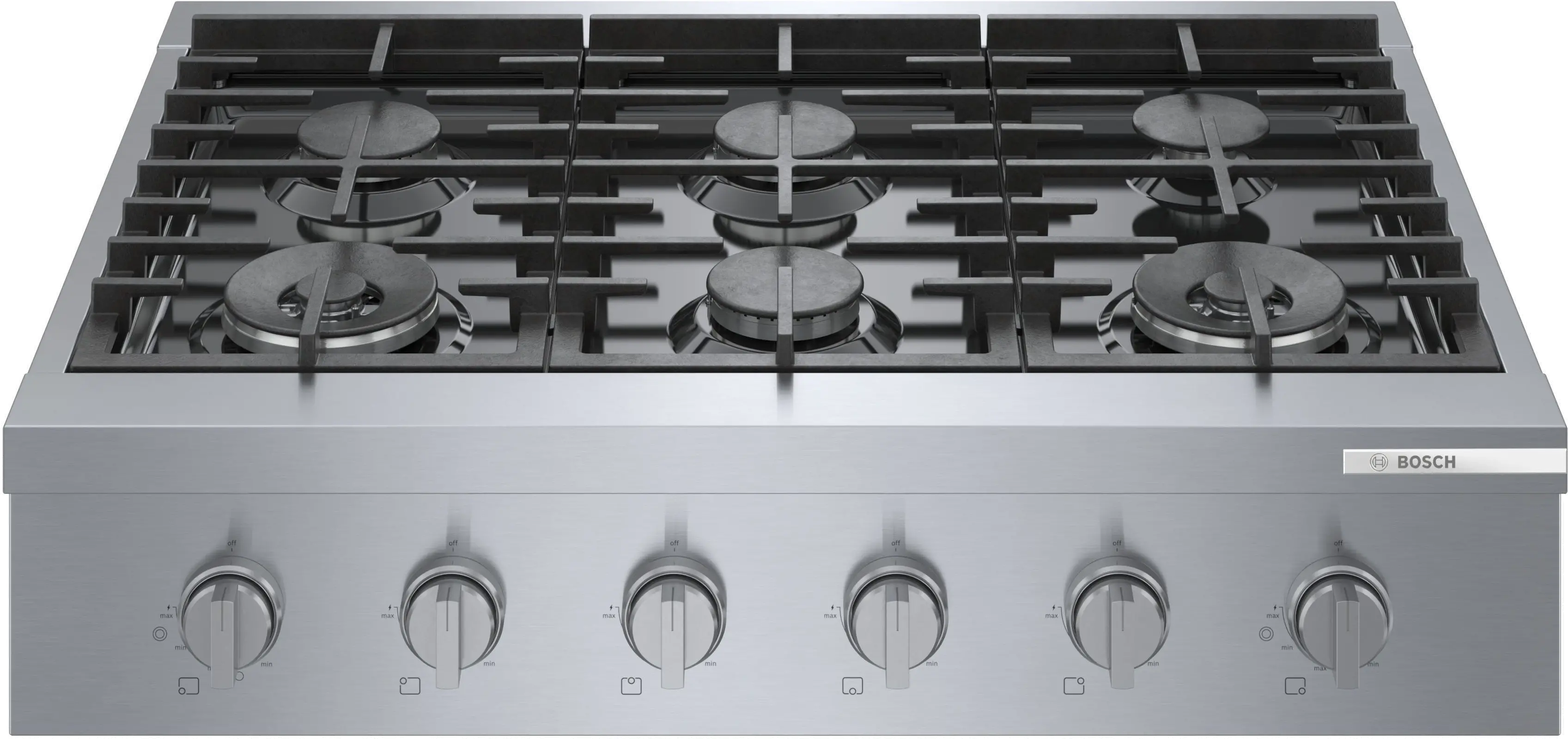 RGM8658UC Bosch 800 Series 36 Inch Gas Rangetop - Stainless Steel-1