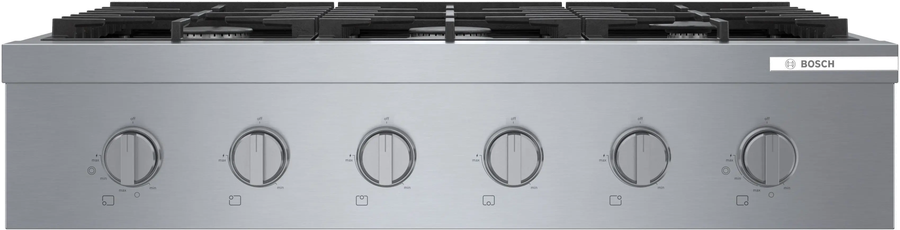 RGM8658UC Bosch 800 Series 36 Inch Gas Rangetop - Stainless Steel-8