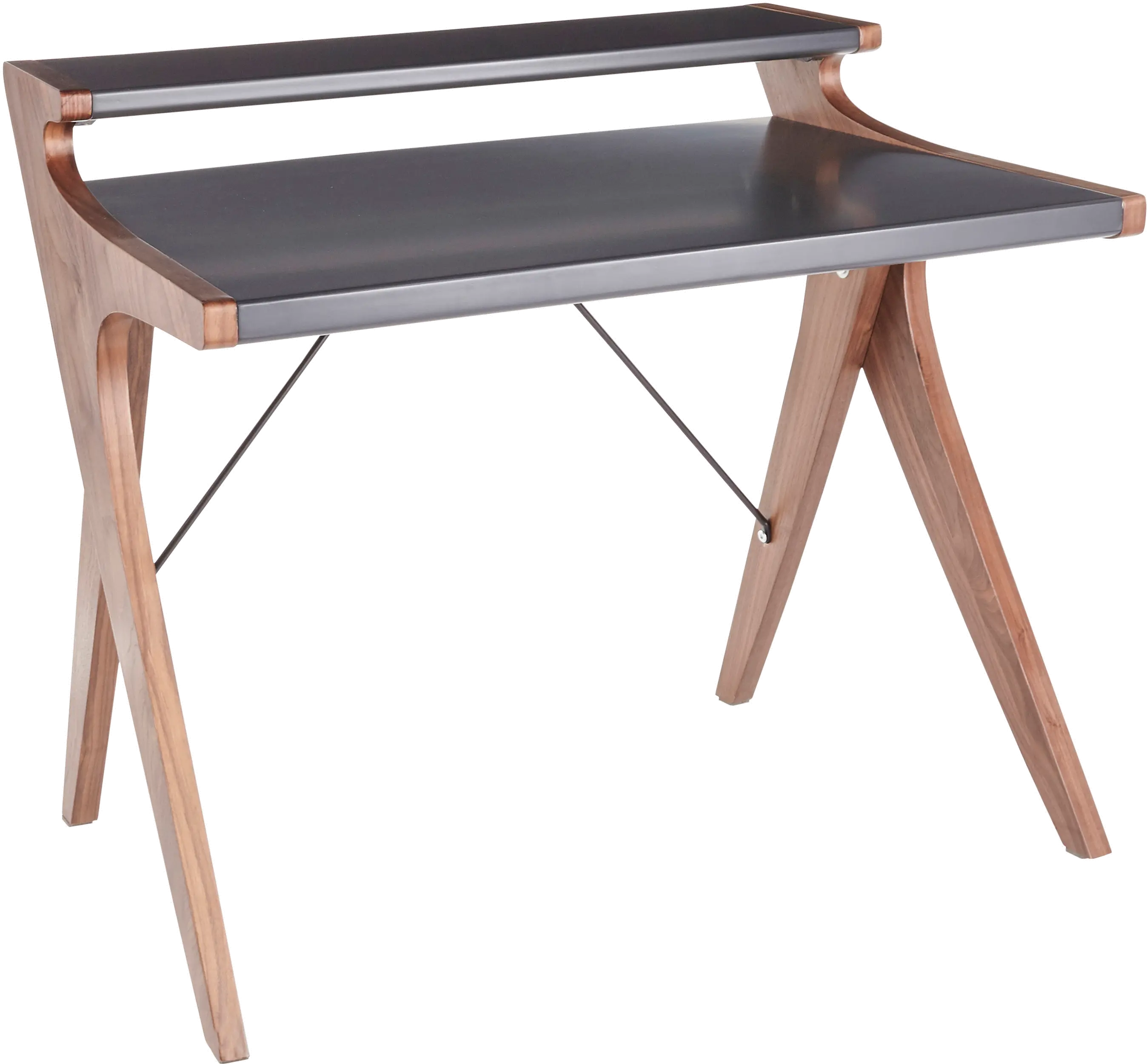 OFD-ARCHER WLGY Gray and Walnut Wood Home Office Desk - Archer-3