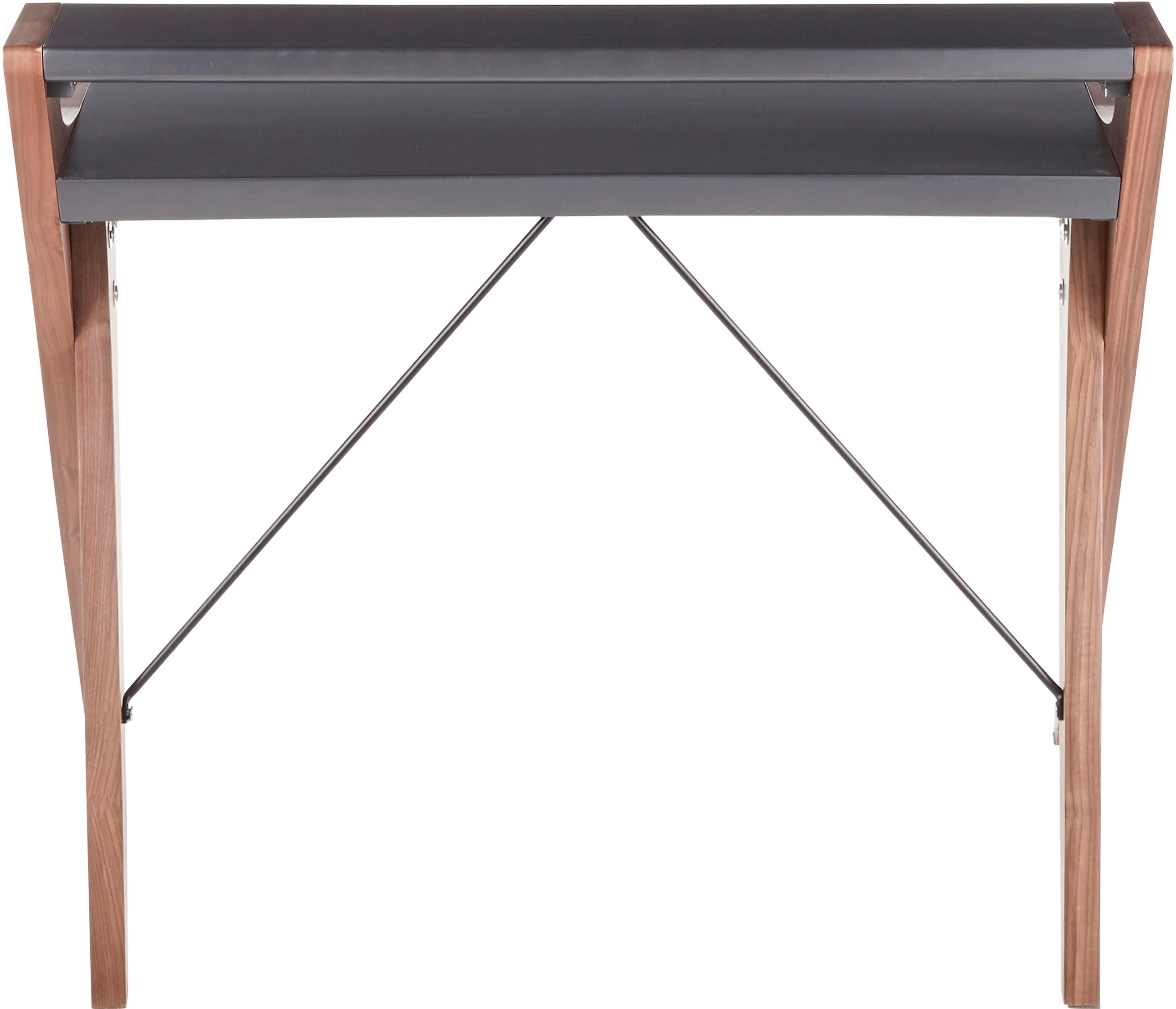 OFD-ARCHER WLGY Gray and Walnut Wood Home Office Desk - Archer-5