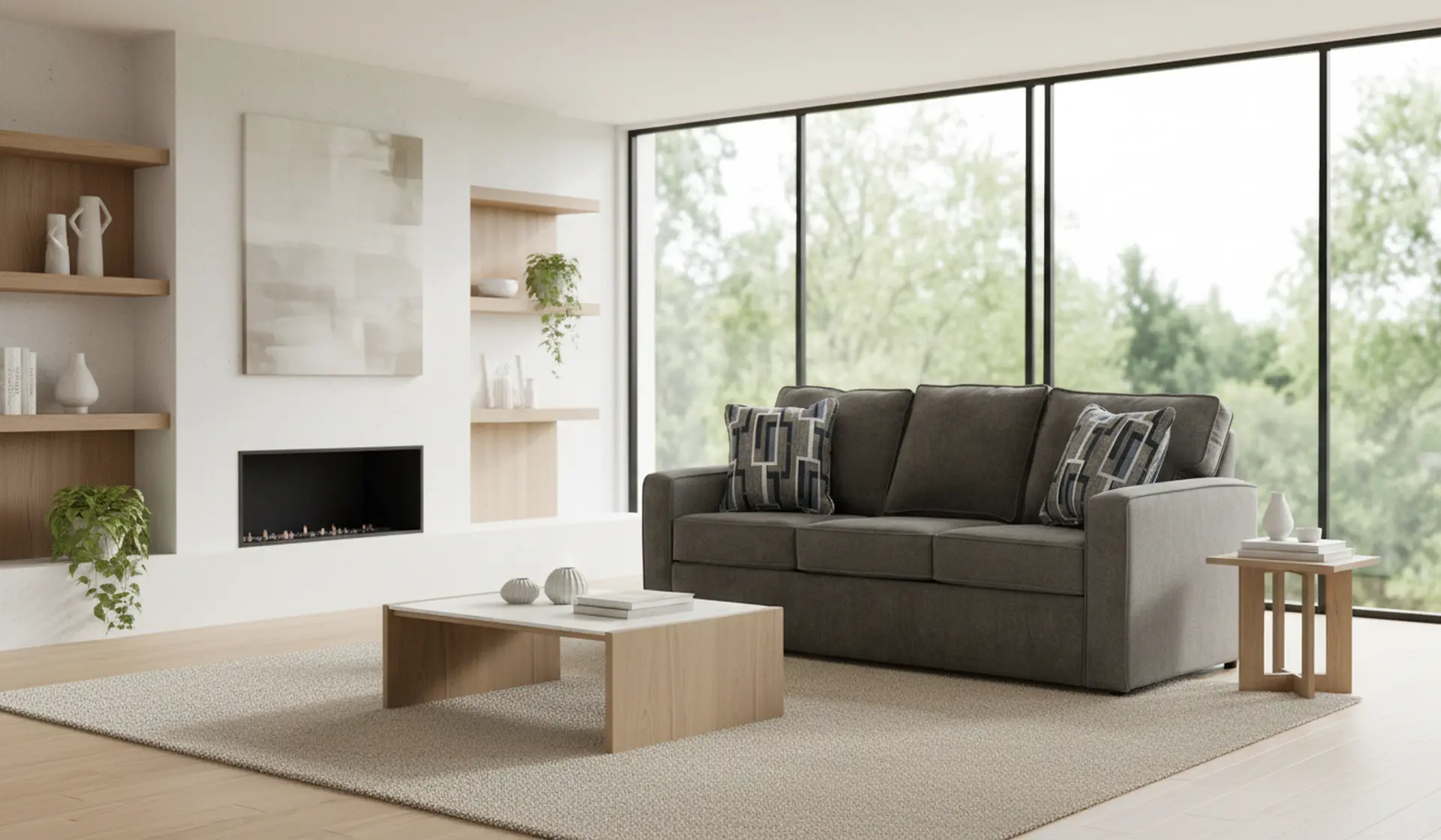 Norris Graphite Gray Casual Queen Sleeper Sofa-2