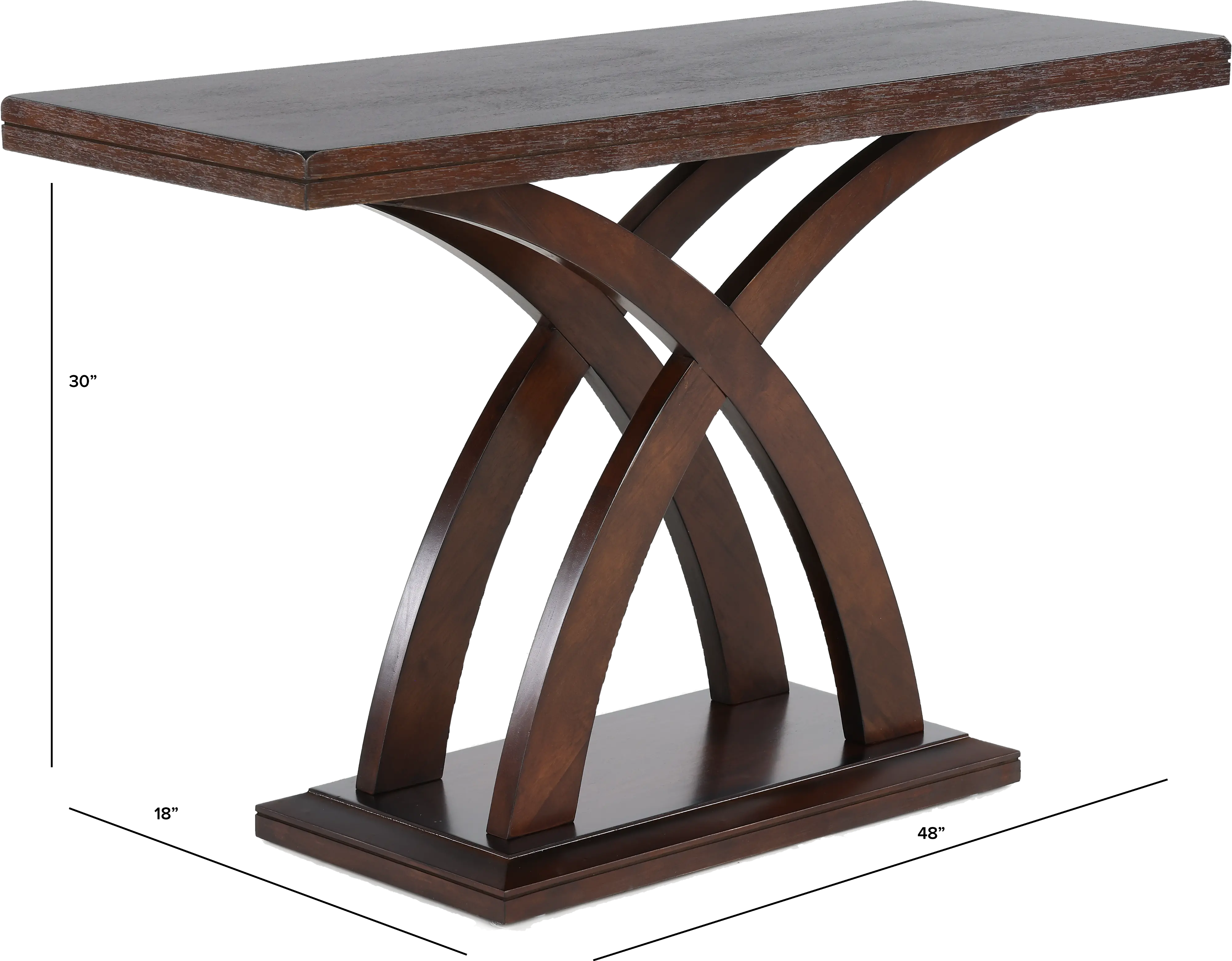 Jocelyn Espresso Brown Sofa Table-3