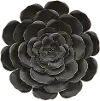 22 Inch Black Metal Flower Wall Decoration