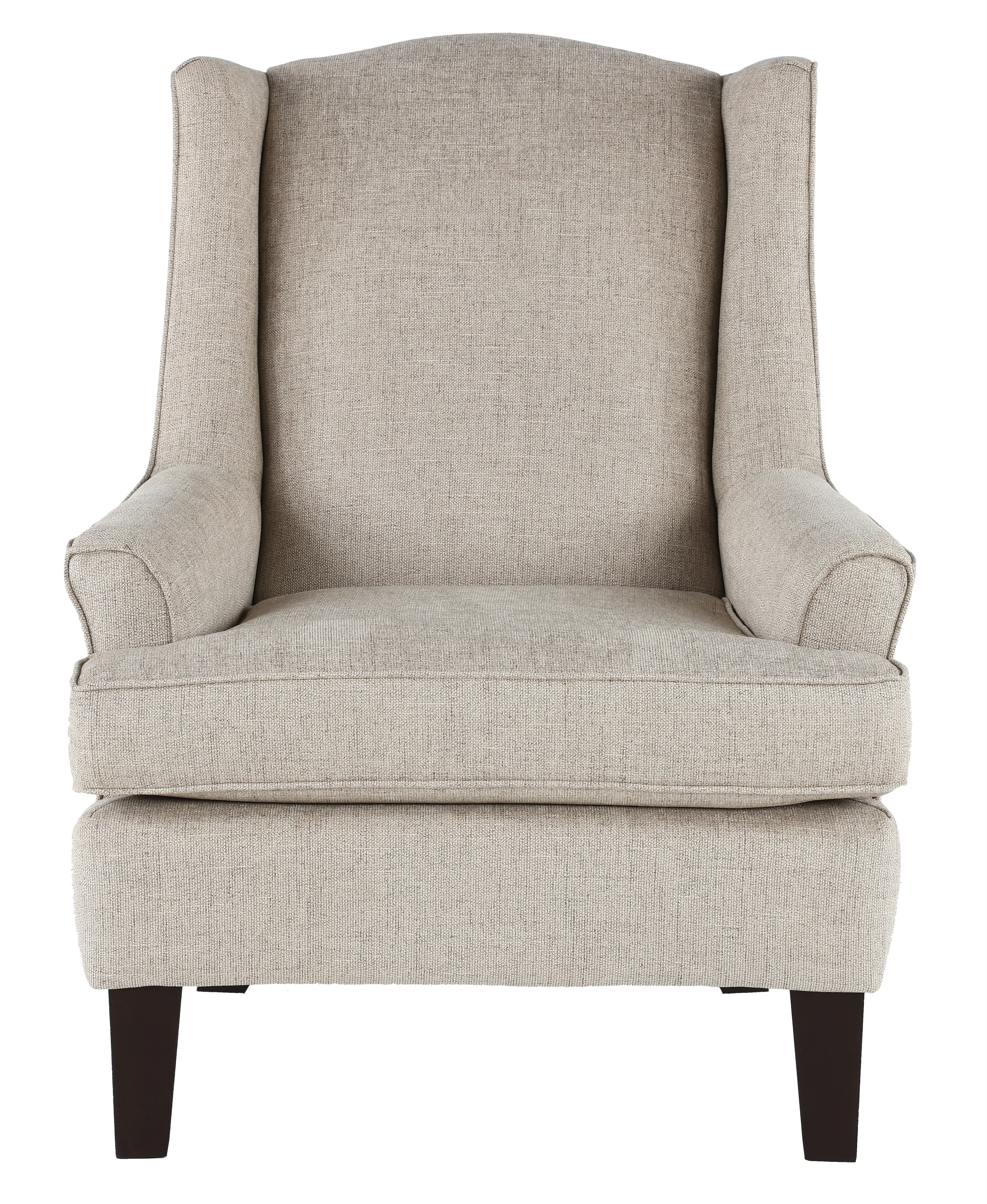 Andrea Classic Light Gray Upholstered Wingback Chair-2