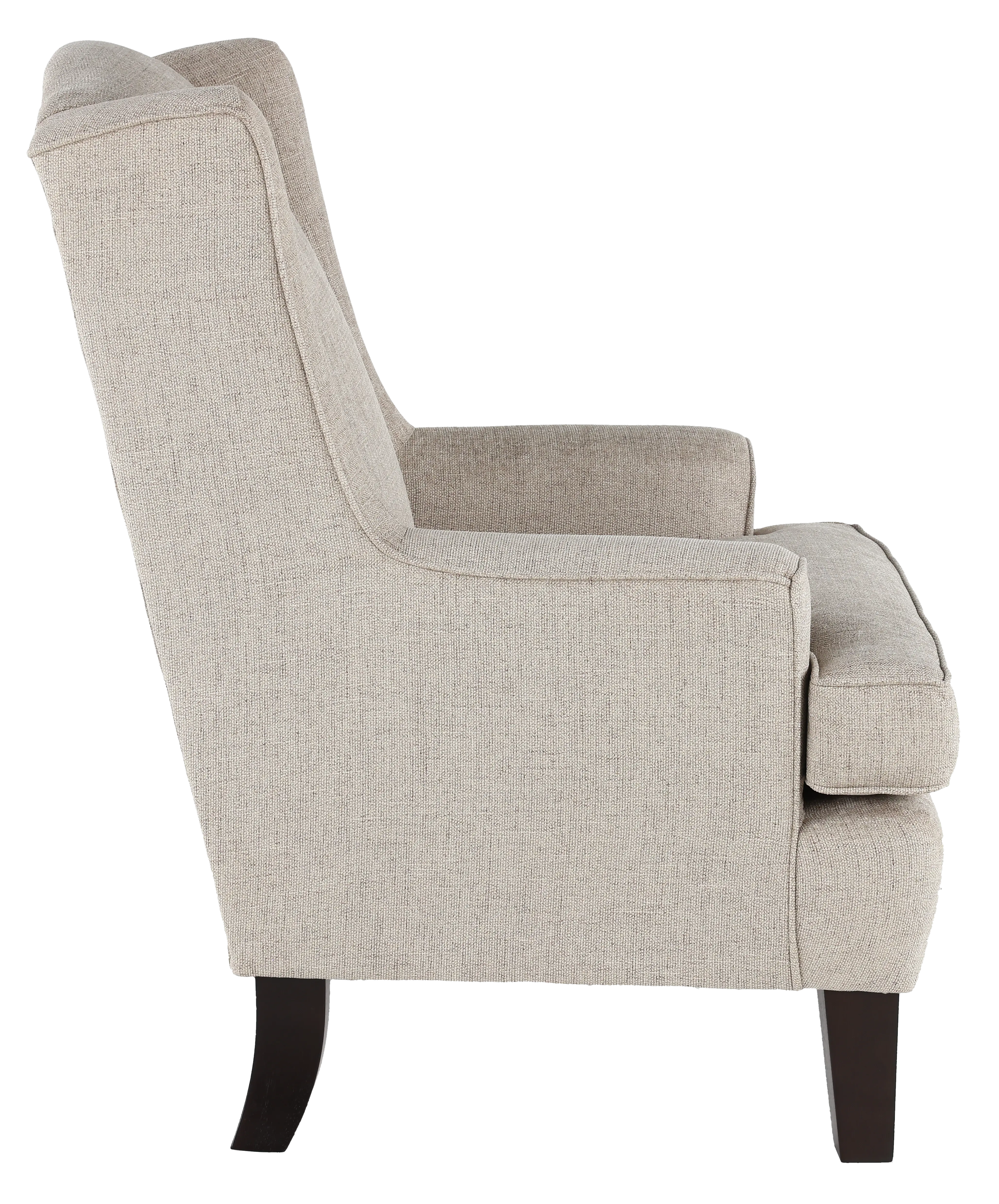 Andrea Classic Light Gray Upholstered Wingback Chair-4