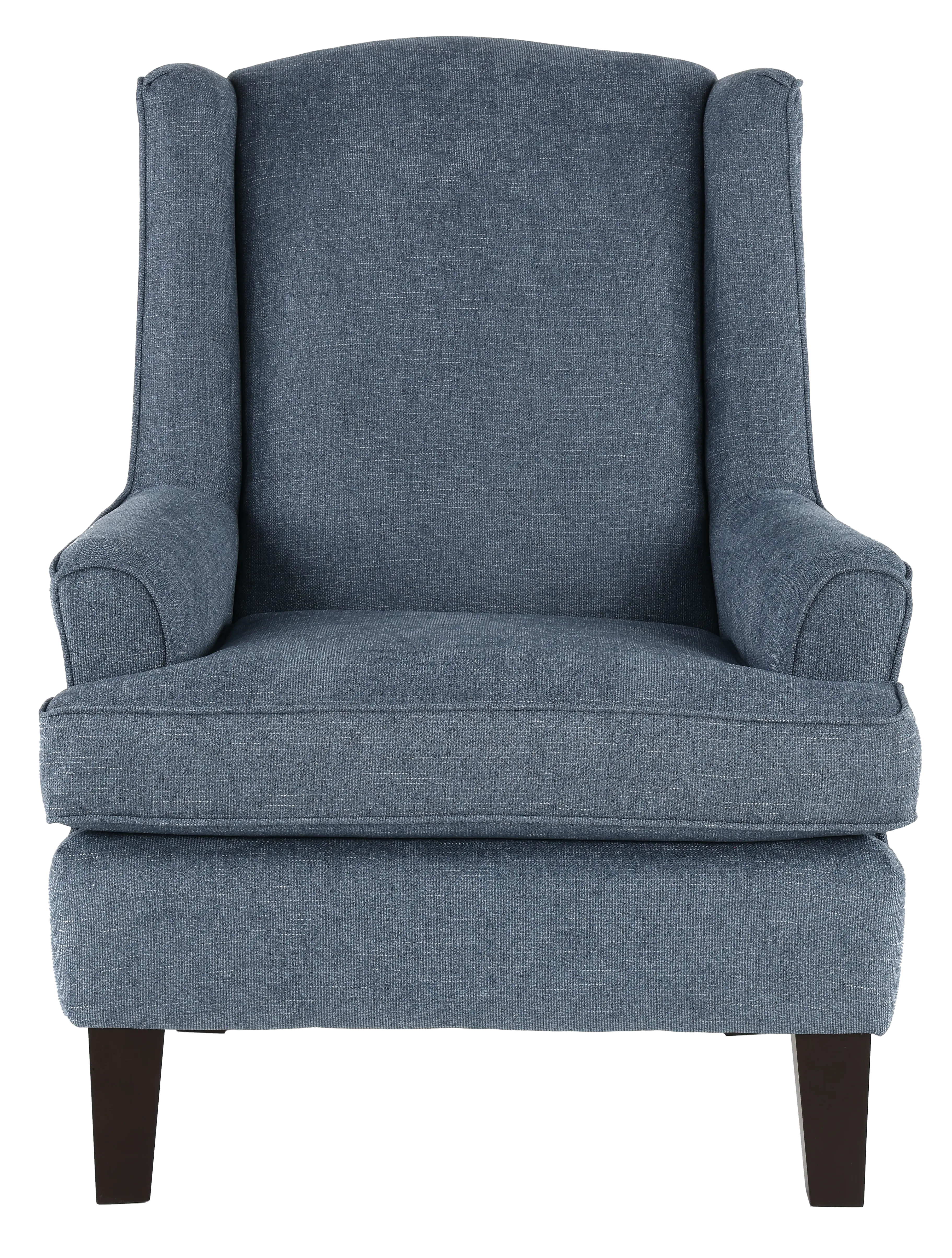 Andrea Classic Atlantic Blue Upholstered Wingback Chair-2