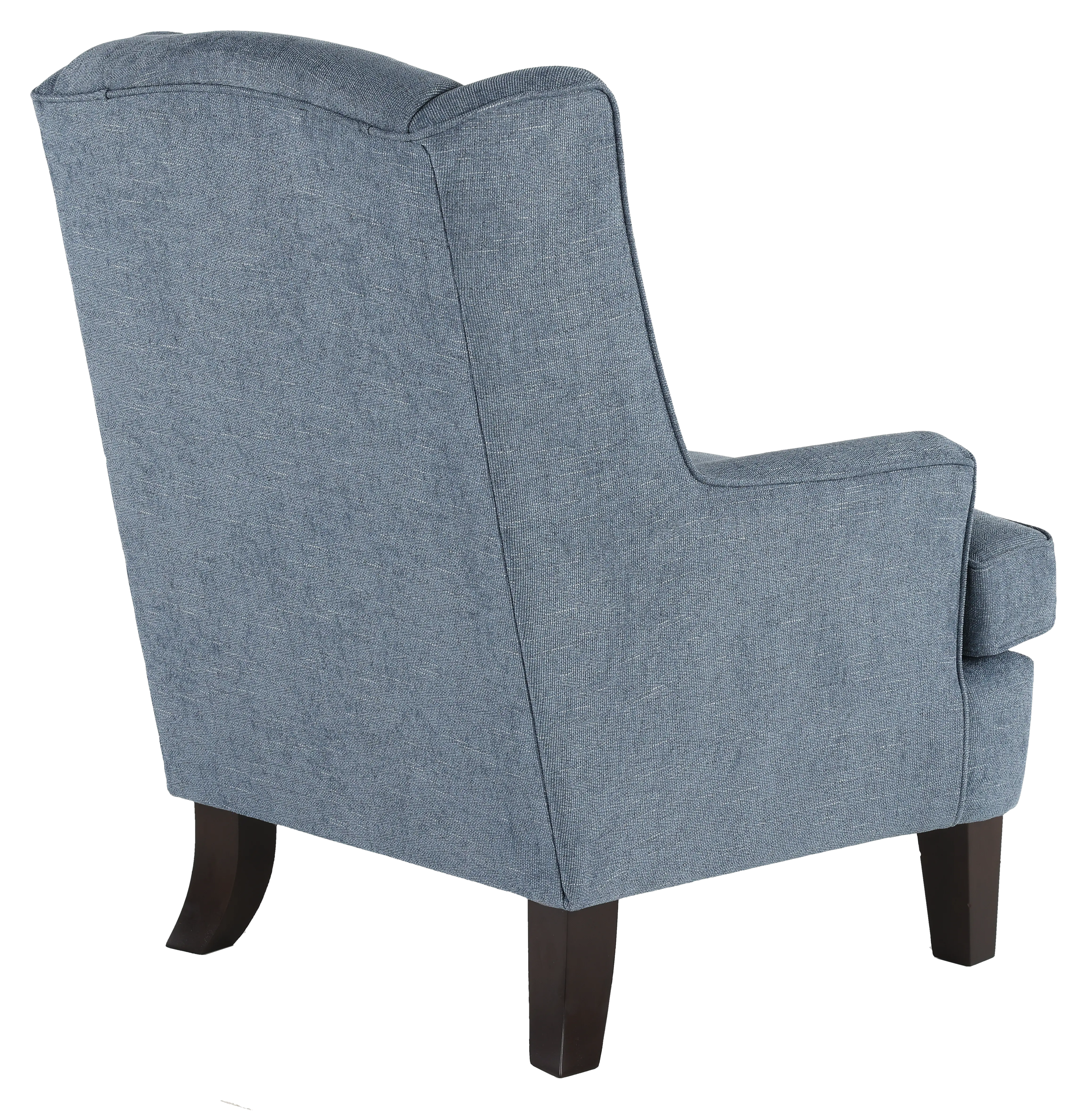 Andrea Classic Atlantic Blue Upholstered Wingback Chair-5