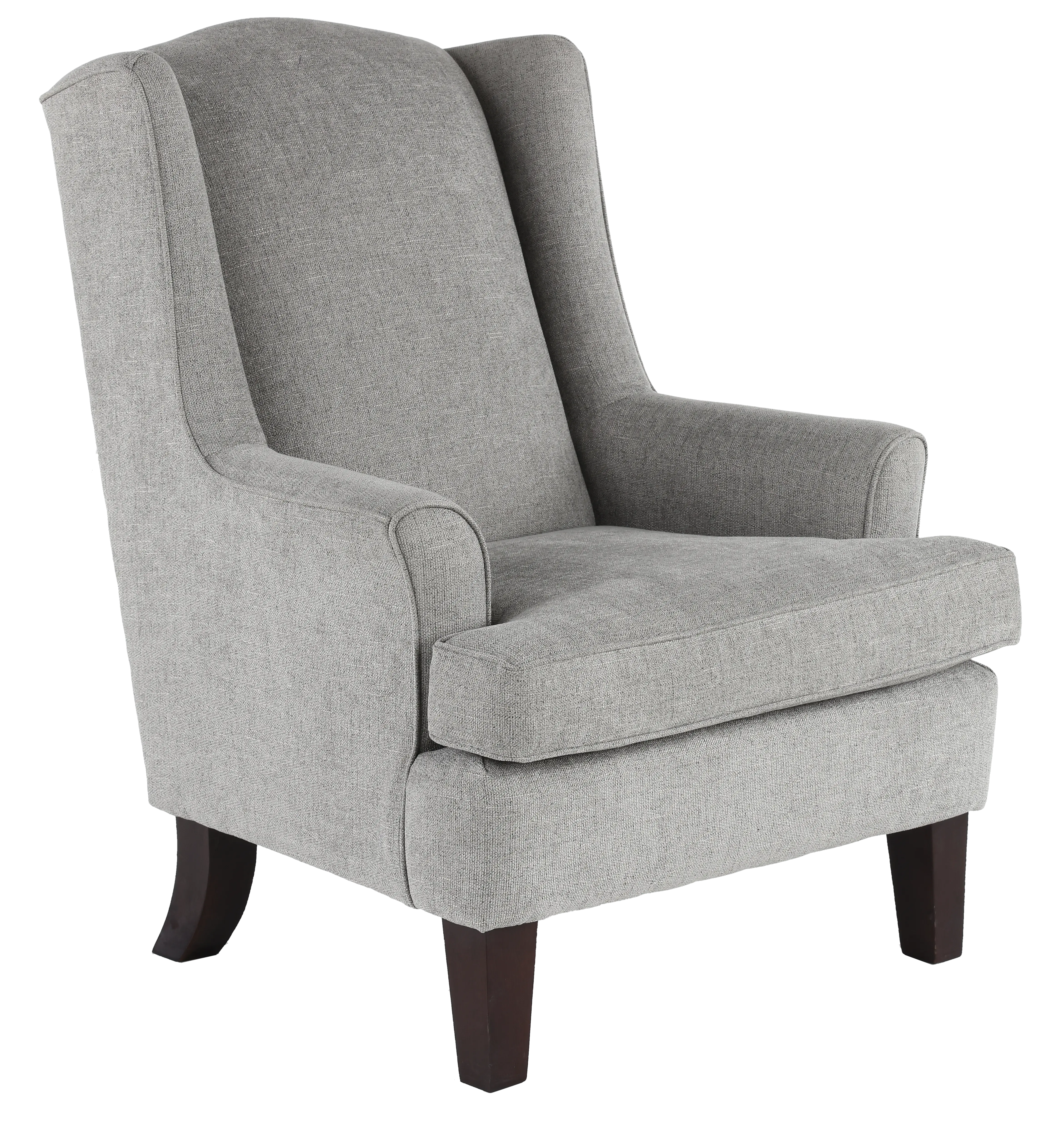 Andrea Classic Pewter Gray Wingback Chair-1
