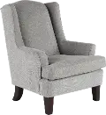 Andrea Classic Pewter Gray Wingback Chair