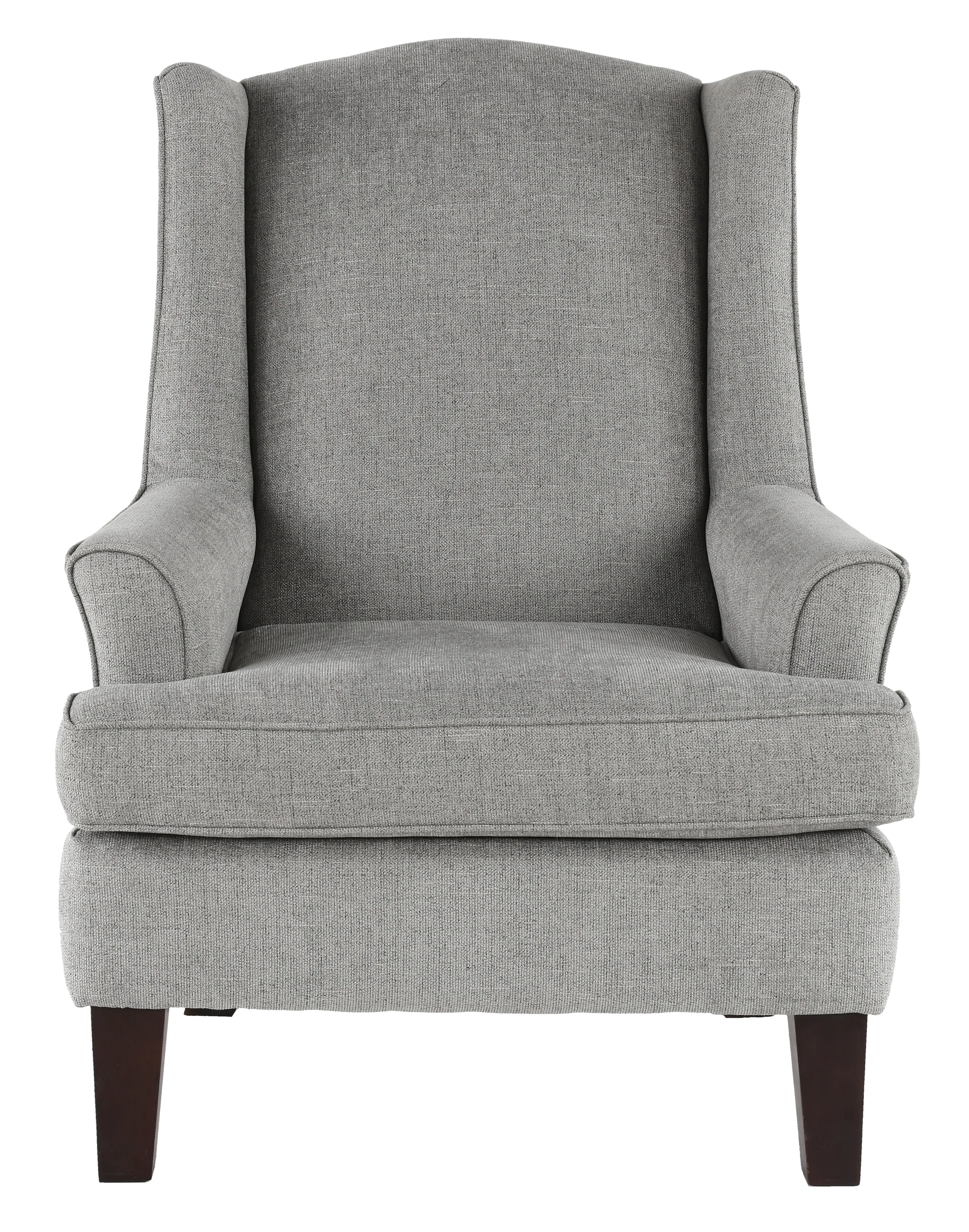 Andrea Classic Pewter Gray Wingback Chair-2