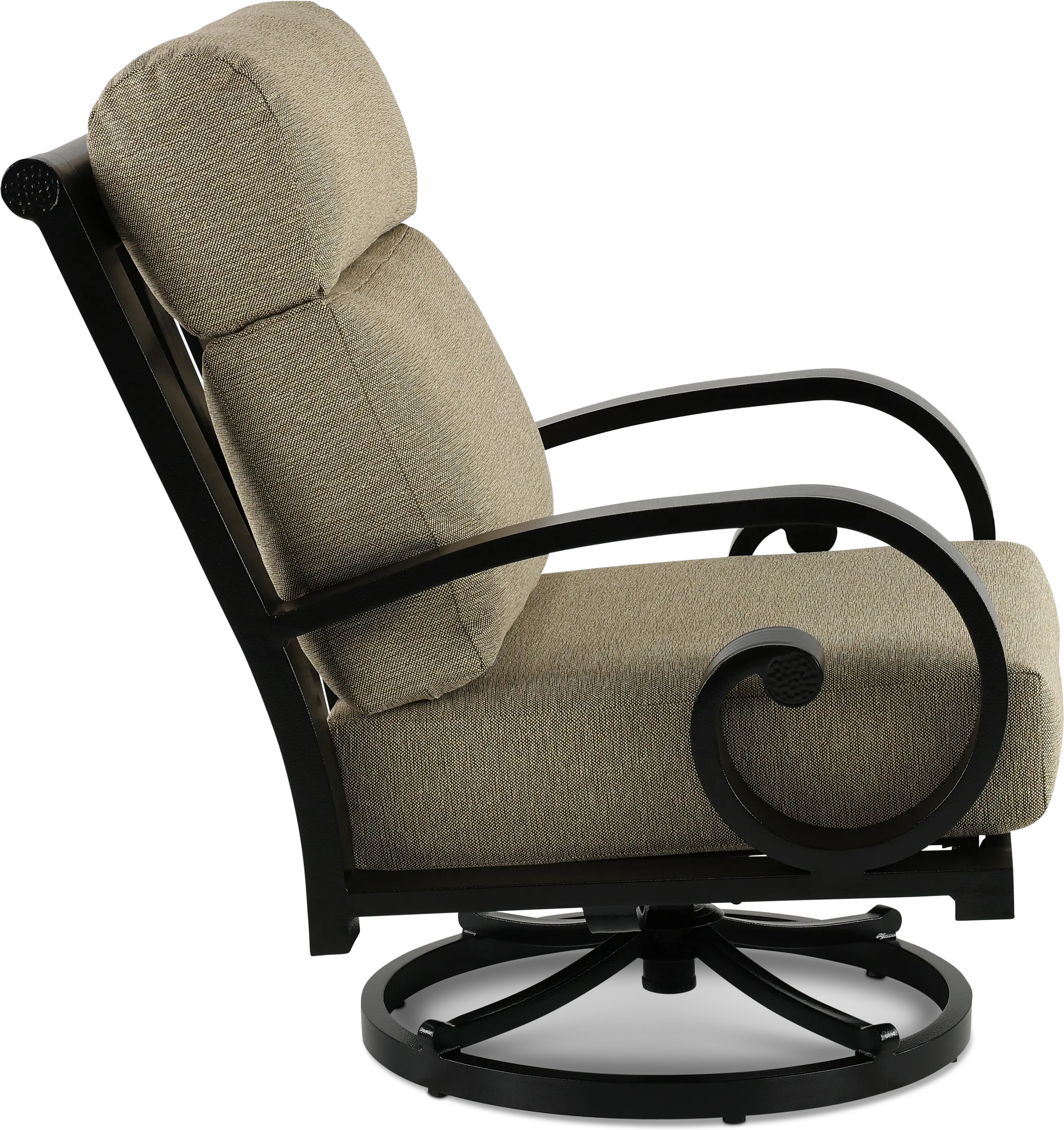 Avila Tan Patio Swivel Chair-2